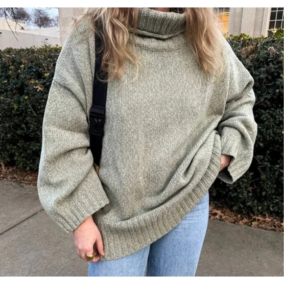 James Street Co Finn Turtleneck Sweater L/XL | 100% RWS Merino Wool | Oversized - Picture 3 of 12